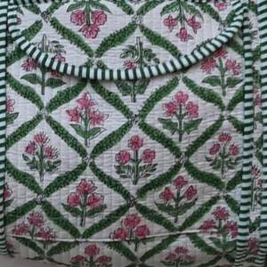 Jaipur imprimé matelassé léger coton sac de sport grand transport voyage week-end Sport Design cousu à la Machine facile à transporter Durable - Product Image 2