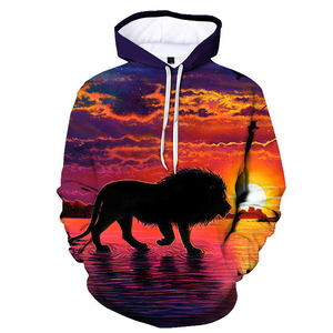 Hodddies Áo chui đầu ngoại cỡ Áo Hoodie Áo Hoodie Áo Nỉ Áo trùm đầu đồ họa thời trang Starlight Lion 3D in Áo Hoodie thường ngày dài tay cho nam - Product Image 4