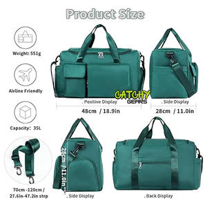 Sac fourre-tout imperméable personnalisé de basket-ball de football de sport chaussure de poche d'exercice voyage extérieur Duffle épaule sacs de sport à bandoulière pour hommes - Product Image 2