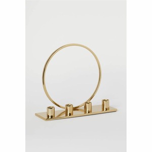 Luxury <b>Gold</b> Metal Handmade Heat Resistant <b>Candlestick</b> <b>Holder</b> | Modern Geometric Circle Taper Candle Stand Home Decoration - Product Image 1