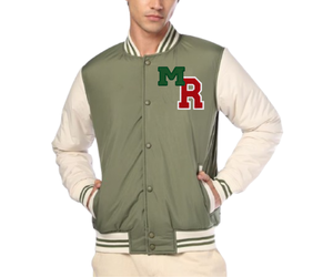 Vente en gros Veste d'hiver personnalisée pour hommes style bombardier en nylon et polyester avec logo en chenille brodé et toile sur pied - Product Image 3