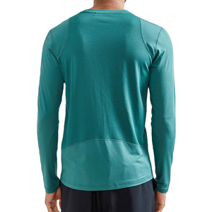 Camisetas de manga larga y cuello redondo para hombre, ropa informal de Material de algodón, secado rápido, gimnasio, Fitness, venta al por mayor - Product Image 2