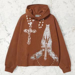 Ropa de calle personalizada Hip Hop 100 algodón peso pesado 3D estampado Sudadera con capucha pulóver 3D Puff estampado sudaderas con capucha para hombres - Product Image 2