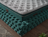 Base de lit king-size double de luxe moderne européenne avec rangement et canapé-lit rembourré