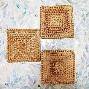 Posavasos de cáscara de maíz para el hogar, mesa de comedor trenzada de hierba, almohadilla de aislamiento de paja tejida a mano redonda en Star Crafts India - Product Image 2