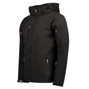 Veste à capuche zippée softshell élégante pour hommes en polyester vente en gros pour hommes veste légère imperméable de haute qualité - Product Image 3