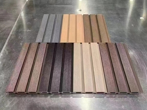 Ngoài trời trang trí phân vùng WPC Bảng điều khiển tường fluted bên ngoài siding bên ngoài ốp WPC tường ốp - Product Image 5