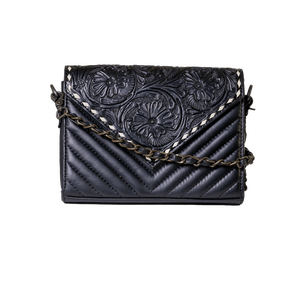 Western Style <b>Genuine</b> Cowhide Fur <b>Leather</b> Crossbody Bag Hand Tooled Carved Fringes Purse Cowgirl Fashion Shoulder <b>Handbag</b> - Product Image 6
