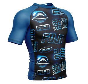 Hombres de alta calidad Rash Guard hecho a medida antiarrugas transpirable mejor material ligero Hombres Rash Guard con mangas cortas - Product Image 3