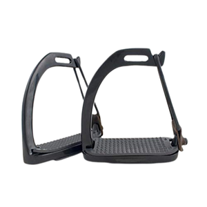 Étriers Fillis en acier inoxydable noir de haute qualité, personnalisables, gravés au laser, pour l'équitation, la sécurité équestre, anglais - Product Image 1