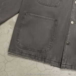 Мужские тканевые куртки с аппликацией - Product Image 3