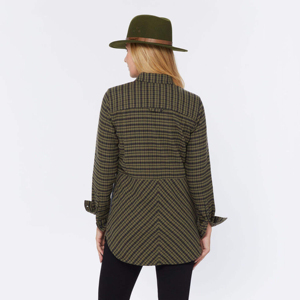 เสื้อเชิ้ตผ้าสักหลาดลำลองสำหรับผู้หญิงไซส์ใหญ่พิเศษติดกระดุมด้านหน้าโลโก้ผ้าฝ้าย100% อบอุ่นและทนทานสำหรับสวมใส่ทุกวันในฤดูใบไม้ร่วง - Product Image 3