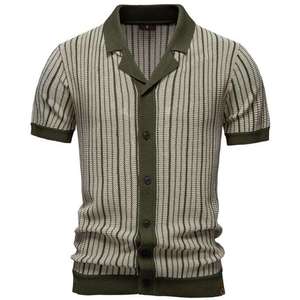 Camiseta Casual de Punto con Cuello Redondo para Hombre, Ecológica, Transpirable, de Secado Rápido, Manga Corta para Verano - Product Image 1