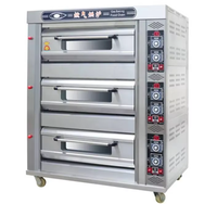Four à sole électrique commercial 1 sole 2 plateaux en acier inoxydable pour la cuisson du maïs, du pain, des pizzas et des gâteaux