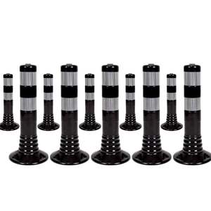 Delimitador de Estacionamiento, 45 x 8 cm, Negro, 10 Piezas, Poste Flexible - Product Image 1