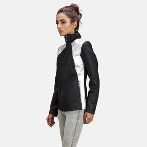 Veste en cuir véritable pour femmes de haute qualité, design élégant, coupe ajustée, décoration brodée, vente en gros, veste en cuir respirante - Product Image 3