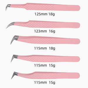 Pince à cils importée de qualité supérieure en acier inoxydable pince à épiler marque privée en vrac vente en gros pince à cils pointe en fibre - Product Image 2