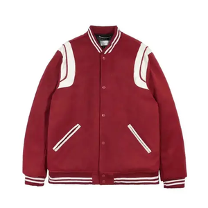 Nueva llegada chaqueta de bombardero de béisbol Unisex grueso invierno cálido Patchwork bordado Varsity abrigo para hombres mujeres estilo callejero primavera - Product Image 1