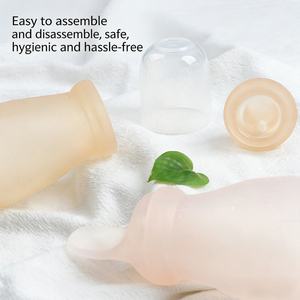 Tazas de Silicona para Bebés, Libres de BPA, para Pasta de Arroz y Leche, Cuchara de Alimentación con Exprimidor, Cuchara Suave, Portátil y Segura para Bebés de 0 a 12 Meses - Product Image 3