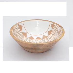 Article de restauration domestique Récipient à fruits séché en profondeur personnalisé Bol en bois Design moderne Bol de service et de mélange de salade de fruits - Product Image 5