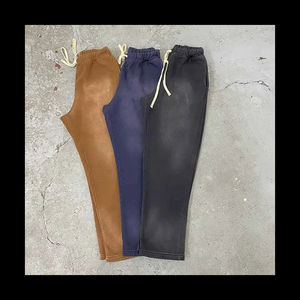 Pantalones Deportivos de Gimnasio para Hombre, Corte Recto, Lavado Ácido, 100% Algodón, Ecológicos, Casuales, Precio Económico al por Mayor, Nueva Llegada - Product Image 2