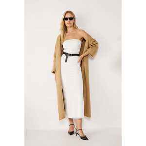 Strapless Straight Cut Midi <b>Dress</b> - Product Image 6