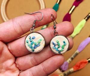 Pendientes para Mujer, Pendientes Bordados a Mano, Joyería Festiva para Mujer al Mejor Precio, Pendientes con Cuentas - Product Image 3