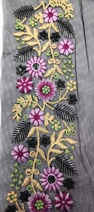 Décor de sac à vêtements de Style professionnel avec broderie royale traditionnelle tissée garniture en dentelle broderie de fil d'or pour l'artisanat de chaussures - Product Image 5