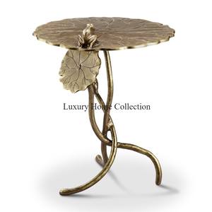 Mesa lateral y auxiliar, Color dorado de piedra de marco de diseño, muebles decorativos para el hogar y el Hotel, espejo pulido de Metal pesado de Color dorado - Product Image 6