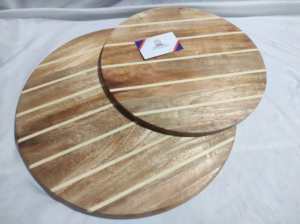 Plat à steak en bois massif de haute qualité, bois d'acacia naturel moderne pour restaurant, barbecue, service de viande, plateau et blocs - Product Image 2