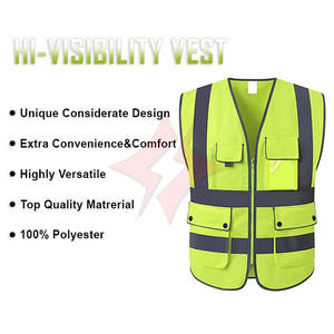 Chaleco de Seguridad Impermeable ANSI Clase 1 Hecho a Medida, Ropa de Trabajo de Alta Visibilidad, Bolsillos de Parche, Franjas Reflectantes, OEM/ODM, Guardia de Seguridad - Product Image 3