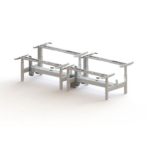 ฉลากส่วนตัว OEM มอเตอร์คู่ไฟฟ้าปรับ Benching 2 ขั้นตอนยืนขึ้นกรอบโต๊ะ - Product Image 1