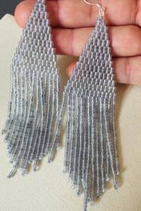 Pendientes colgantes con cuentas Pendientes de cuentas de semillas Regalo para pendientes de cuentas - Product Image 2