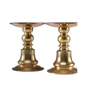 Ensemble de 3 bougeoirs décoratifs faits à la main en métal de haute qualité, taille personnalisée, pour décoration de table - Product Image 1
