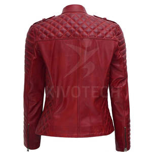 Chaqueta de cuero para mujer personalizada de la mejor calidad, hecha en Pakistán, chaquetas de cuero genuino para moto de alta calidad para mujer, novedad - Product Image 2
