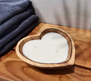 Tazón de masa de vela de granja rústica, tazón de masa de madera, diseño personalizable, fabricación de velas de cera, venta personalizada - Product Image 6