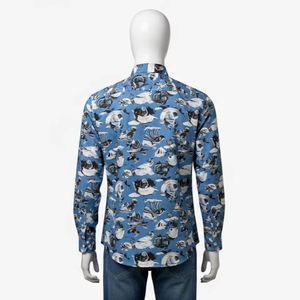Camisa de Hombre de Tela de Algodón Suave con Estampado Digital, Transpirable, Duradera, Informal, para Negocios - Product Image 2
