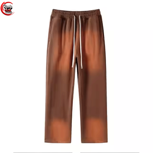 Pantalones de chándal de lona desteñidos al sol, bolsillos delanteros y traseros, cintura elástica, puños elásticos para piernas, doble costura, secado rápido, transpirable - Product Image 5