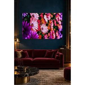 ภาพพิมพ์บนผ้าใบสวนดอกเดซี่สีชมพูและสีม่วงของฟิดา - Product Image 5
