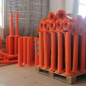 75cm 黒黄赤緑 高視認性 ソフトフレキシブル 耐久性 ポストロードボラード PU交通標識ポスト - Product Image 5