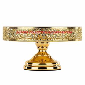 Présentoir à gâteaux de luxe en or et noir Vente à chaud et de haute qualité - Product Image 4