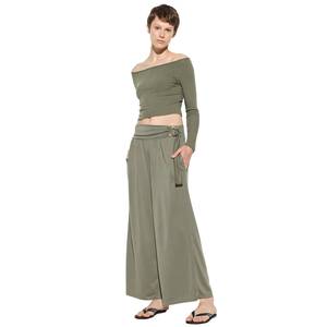 <b>Wide</b>-legged <b>belted</b> trousers - Product Image 4
