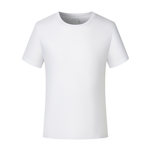 Venta al por mayor camiseta en blanco personalizado 100% algodón Logo impresión lisa impresa blanco negro sublimación espacios en blanco camiseta casual para hombres - Product Image 1