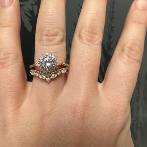 VVS Moissanite แหวนหมั้นมรกต14K สีเหลืองทองเดี่ยวสำหรับผู้หญิงเครื่องประดับฮิปฮอปประกายออกเพชร - Product Image 2