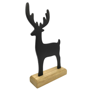 Fancy Reindeer And Fawn Textured Metal <b>Christmas</b> Figures Gold Handcrafted Modern Design Tabletop Home Decor Gift Factory Price - Product Image 2