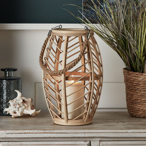 Elegante Linterna de Ratán Natural con Asa, Hecha a Mano, Ecológica, Portavelas Navideños, Color y Tamaño Personalizables, Decoración para el Hogar, Vietnam - Product Image 4