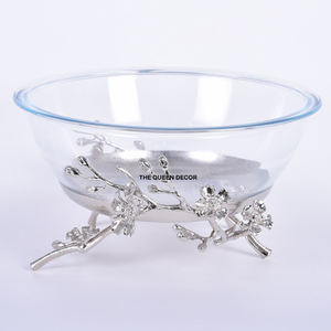 ชามตกแต่งงานทำมือสุดสร้างสรรค์ทำจากทองเหลืองและสแตนเลสทรงกลมเคลือบเงาขัดเงา - Product Image 4