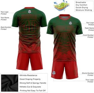 Uniforme de Fútbol Unisex Completo, Diseña Tu Propia Camiseta de Equipo, Ropa de Fútbol Personalizable, Transpirable, Ligera, de Manga Corta - Product Image 3