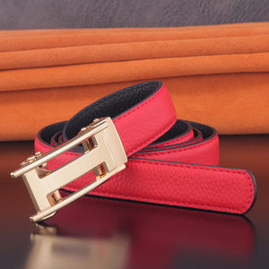 Ceinture en cuir véritable pour homme, décontractée, boucle automatique en alliage, approvisionnement direct d'usine, cuir de vache de haute qualité - Product Image 2