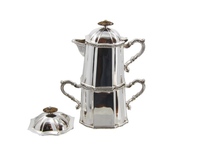 Service à thé de table en métal argenté Sheffield, style classique, 2 pièces, 100 % fait main, pour restaurants, hôtels, famille royale, mariage, motif floral